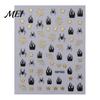 Easy Application Nail Art for Novices Halloween Stickers, Glitter Gothic Bat Decals, Creative DIY Consumables Self-Adhesive Accessories Women