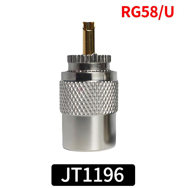 UHF Male Plug & N-Type Male Plug - Crimp Connector for RG58/RG59/RG6U Coaxial Cable - Gold Plated Brass RF Connector UHF MALE