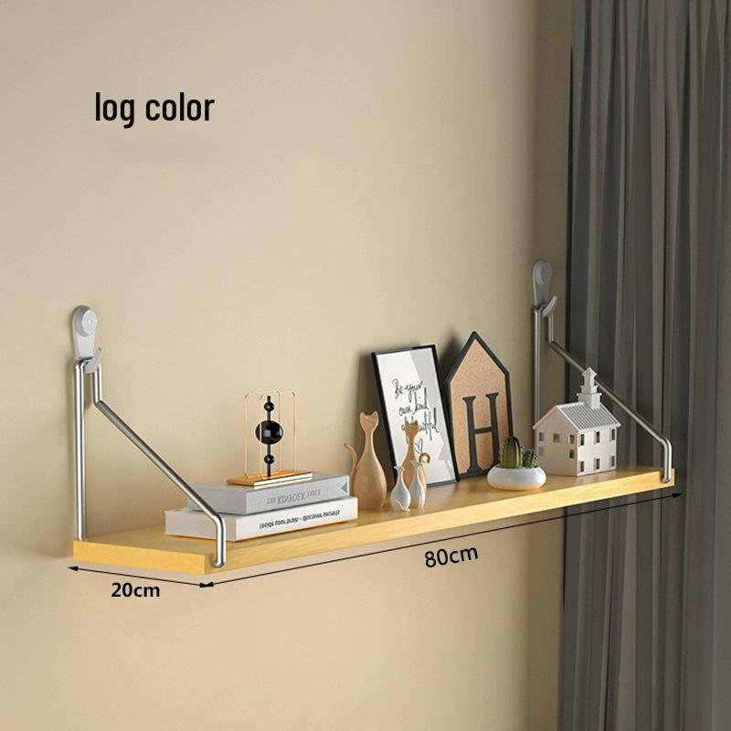 Punch-Free Wrought Iron Wall Shelf - Living Room & Bedroom Decor