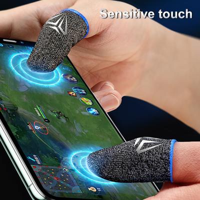 1 Pair Finger Covers Universal Breathable Ultra-thin Game Controller Fingertips Sleeves Thumb Gloves