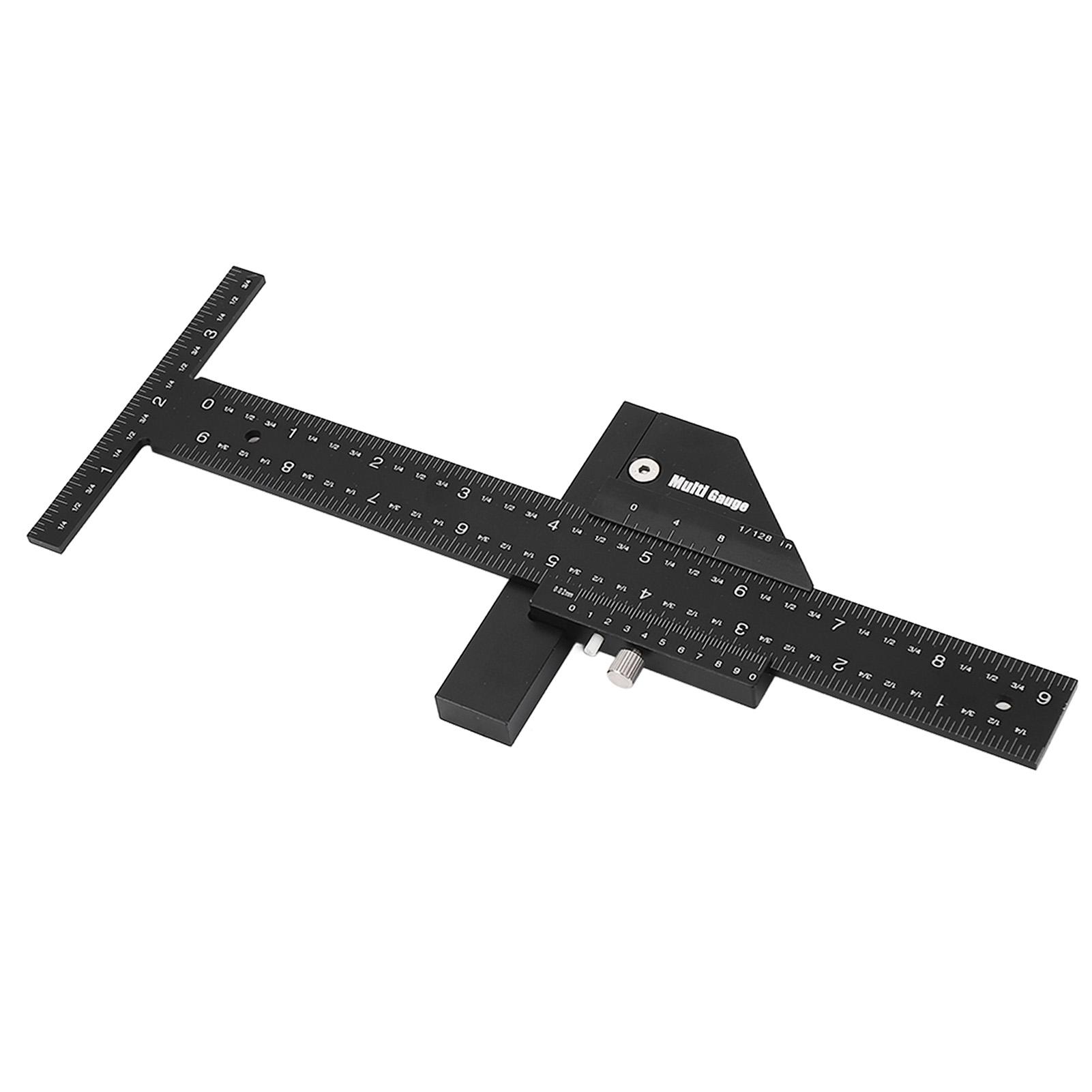 

0-250 мм 10-дюймовая Т-образная линейка для деревообработки из алюминиевого сплава с двойной функцией разметки линейка-чертилка