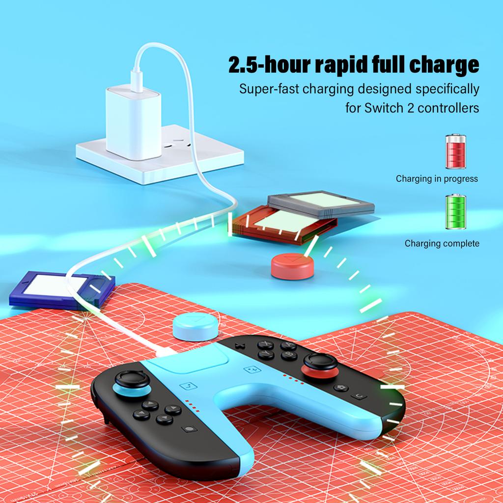 Charging Grip Play While Charging Ergonomic V-Controller Stand Enhance The Grip Experience for Switch2 Accessories