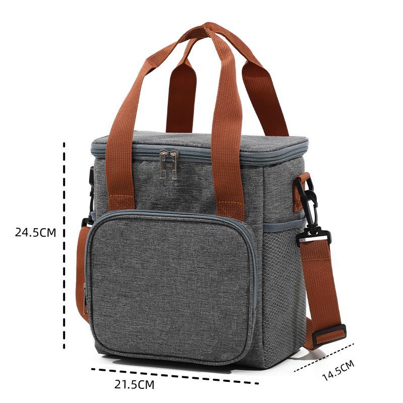Insulated Large Capacity Tote Lunch Bag and Outdoor Picnic Crossbody Bag