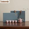 HOYIHM Color Glazed Tea Set Complete Set Luxury Gaiwan Beautiful Tea Cup Tea Ceremony Set Teapot And Tea Cup Set Cafes Ornaments