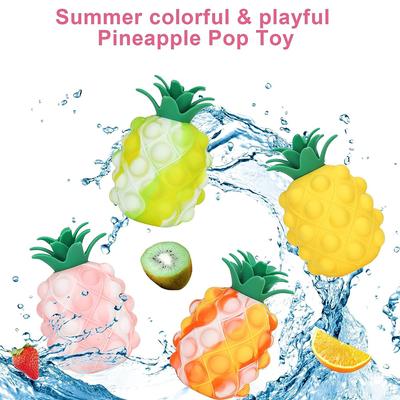 Pineapple Pop It Stress Squeeze Ball Soft Silicone Fidget Sensory Desktop Kids Adult Novelty Gift