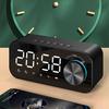 LED Digital Dual Alarm Clock Bluetooth-compatible Bass Speaker with TF AUX Music Player
