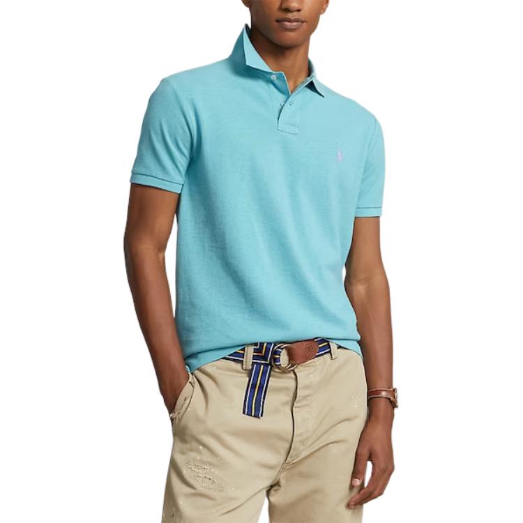 Polo Ralph Lauren Einfarbiges Freizeit-Poloshirt Herren Oberteile Blau 710680784-368