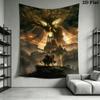 Elden Ring Wall Tapestry Aesthetic Wall Hanging Printed Fabric Blanket Decorative Tapestries for Bedroom Living Room Home Decor
