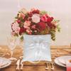 Luxurious Fabric Wedding Rings Pillow With Lace And Pearls Decoration Rings Cushion For Wedding Ceremony Decoration