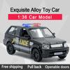 1/36 Scale Land Rover Range Rover Police SUV Vehicle Toy Car Alloy Diecast Car Model Toy with Pull Back for Children Gifts Toy Collection