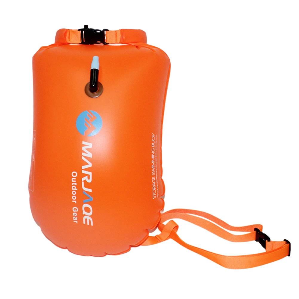20L Safety Swimming Buoy PVC Inflatable Drifting Rafting Bag with Belt 12KG Buoyancy Lightweight for Boating Kayaking