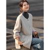 XWI Women's Detachable Scarf Double-Faced Wool Coat