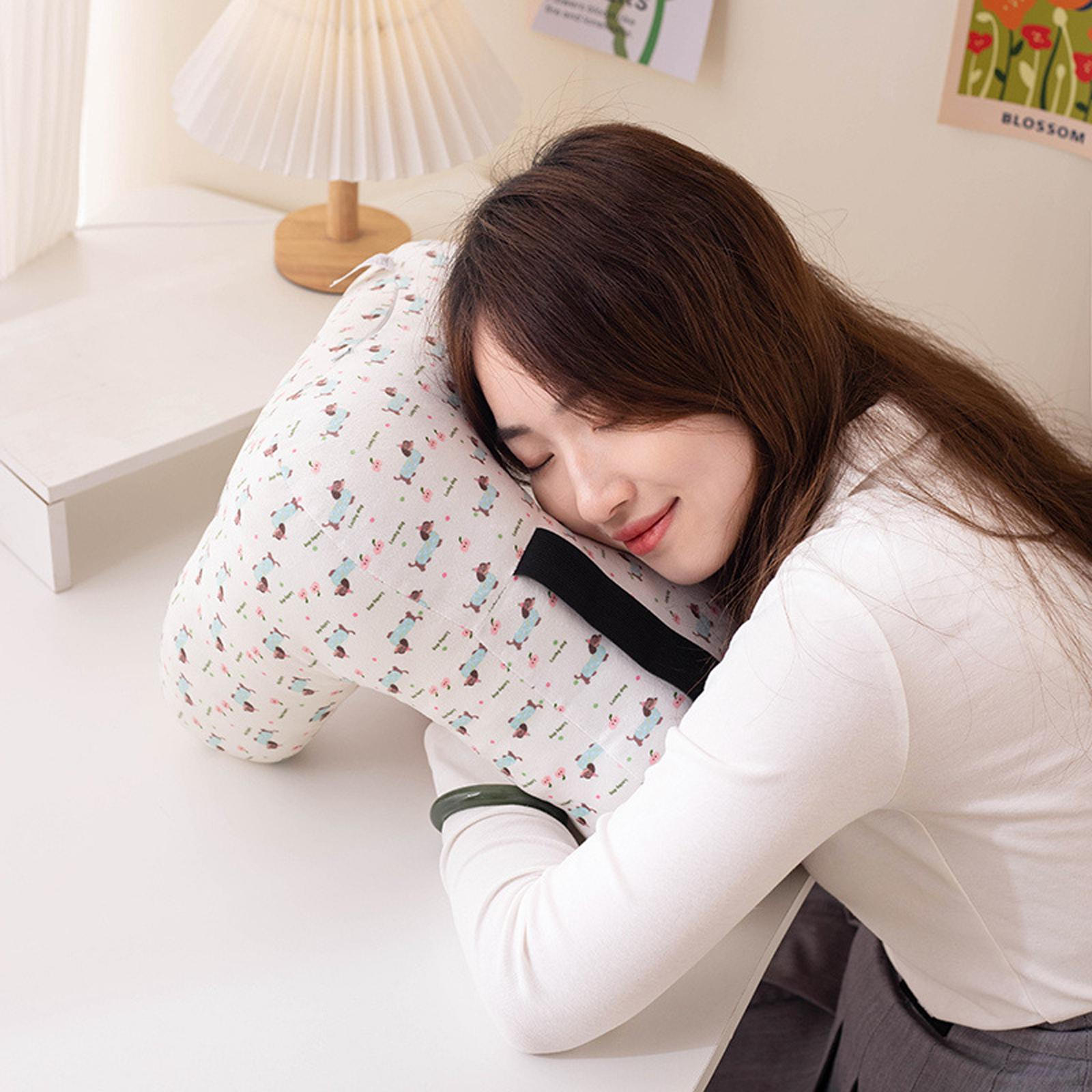 

Ergonomic Neck Pillow, Lightweight Napping Cushion for Office Settings Pink