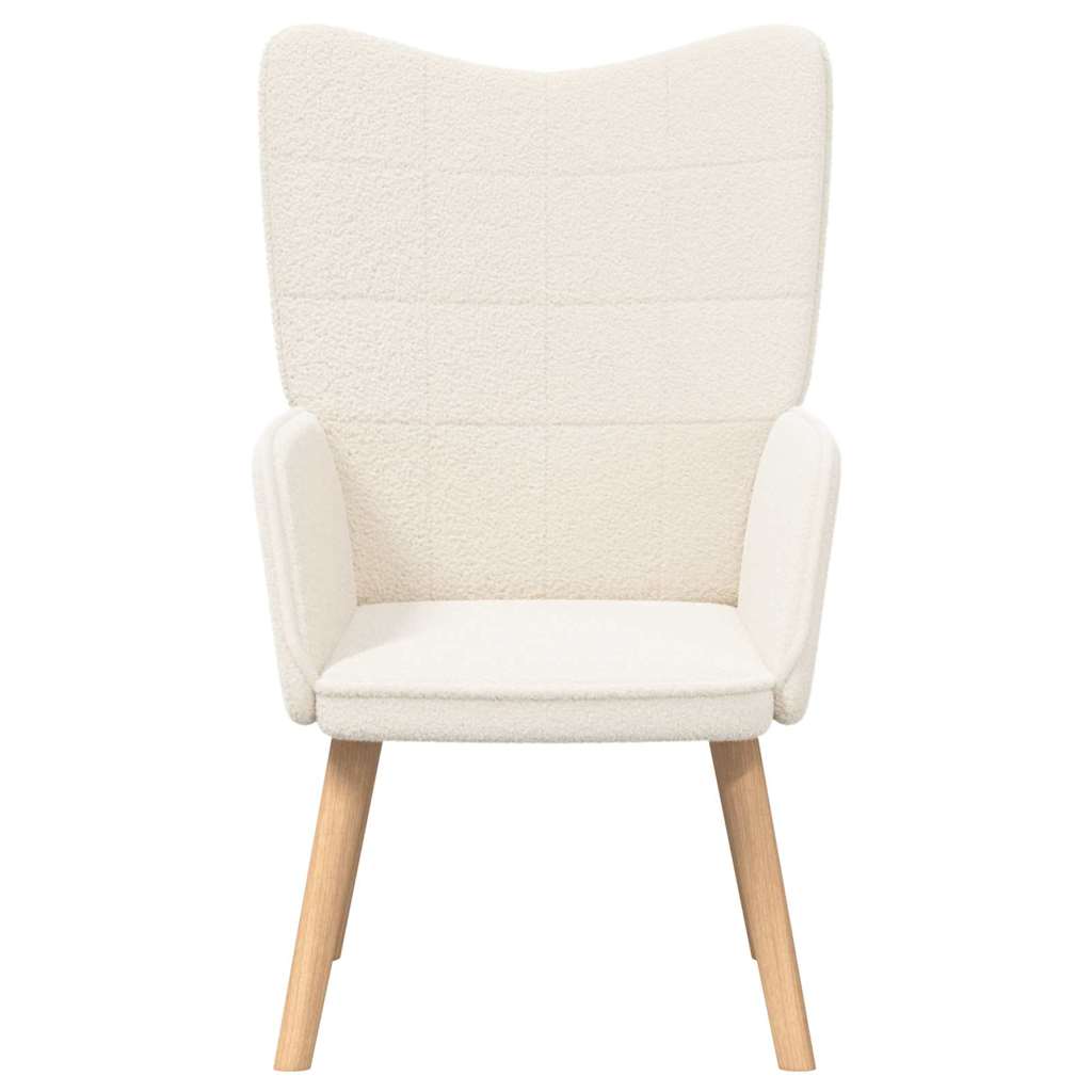 Cream Armchair 62 x 67 x 95.5 cm Sherpa Fabric