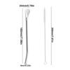 Stainless Steel Straw Filter Spoon Food Grade Coffee Stirring Spoon Juice Milk Cocktail Stainless Steel Straw Spoon Tea Bar Tool