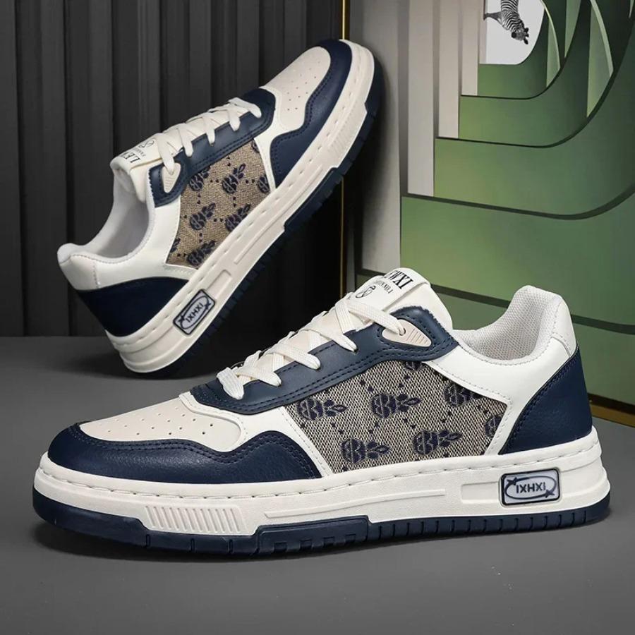 

Men s Breathable Sneakers Fashion Designer Mens Casual Skateboard Shoes Outdoor High Quality Versatile Tennis Shoes Zapatillas 44 синій