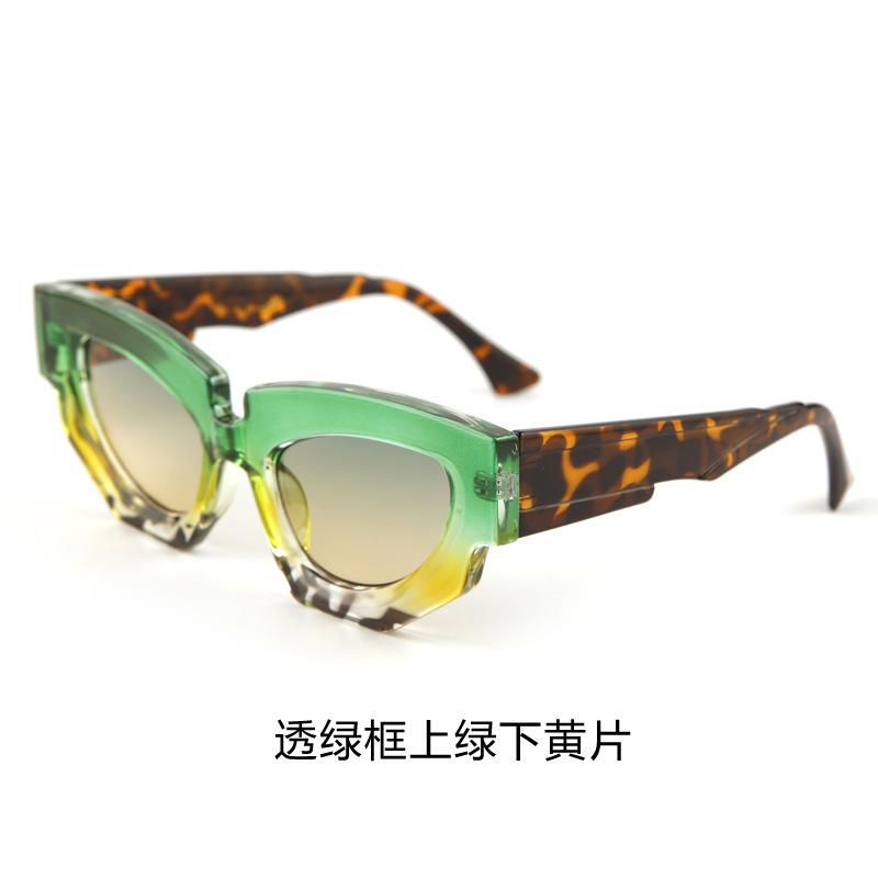 European and American style myopia glasses large frame irregular cat eye sunglasses Spice girl street shooting modeling UV protection sunglasses