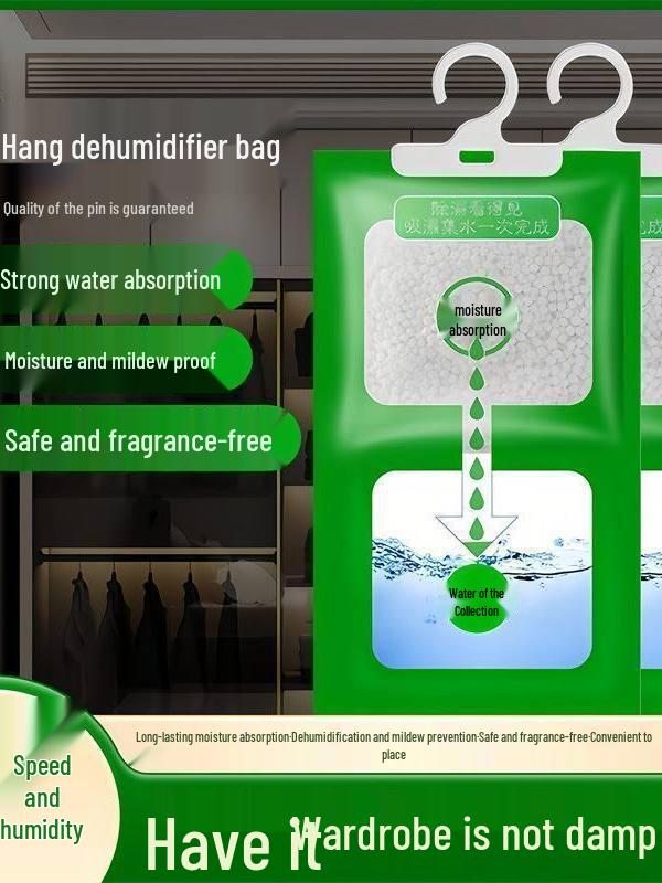 Indoor Moisture Absorbing Anti-Mildew Hanging Dehumidifier Bag for Wardrobes 1 Bag Promo [Individually Packaged]