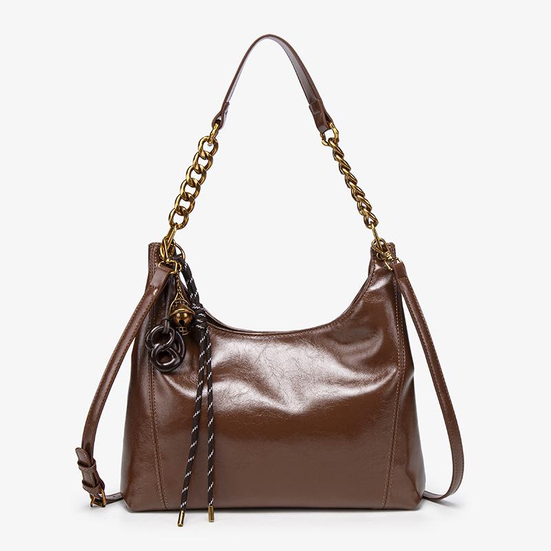 Large-capacity Commuter Women's Bag 2025 New Tote Bag Autumn and Winter High-end Niche Retro Messenger Shoulder Armpit Bag