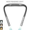 LED Neck Reading Lights Rechargeable Flexible Reading Lamps Bendable Adjustable Portable Hanging Book Light For Camping Lighting