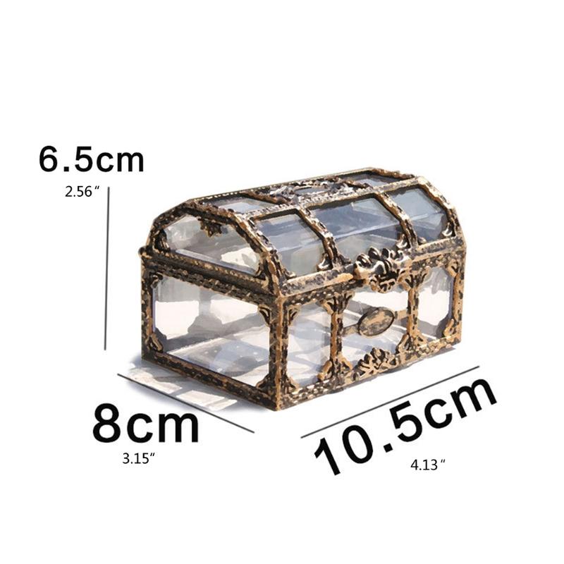 Pirate Party Decoration Props Pirate Scene Props Transparent Plastic Box for Birthday Classroom Nautical Themed Party
