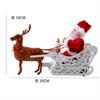 Electric Musical Animated Santa Claus Reindeer Sleigh Christmas Desktop Ornament Party Gifts For Children Xmas Decor