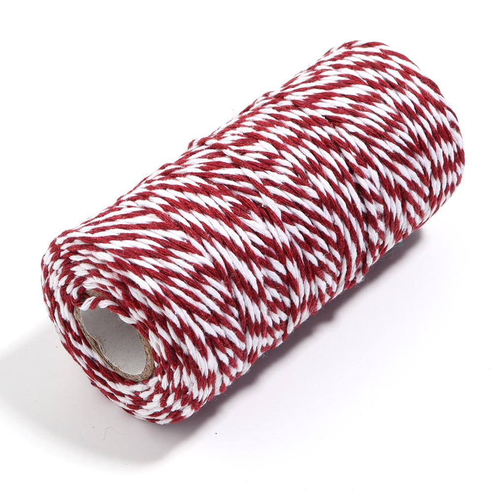 100M/Roll Cotton Cord Baker Twine Colorful Cotton Twine Macrame Cords String DIY Christmas Gifts Packing Home Textile Decoration