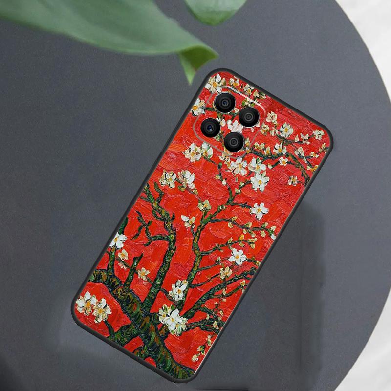 Blossoming Almond Tree For Honor Magic 8 7 5 6 Pro Case For Honor 200 400 Lite 50 70 90 X8c X8b X9a X9b X9c X9d Win