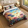 Butterfly Theme Personalized 3Pcs Bedding Set Custom Text & Name 1 Sheet 2 Pillowcases Household Bedding 1pc