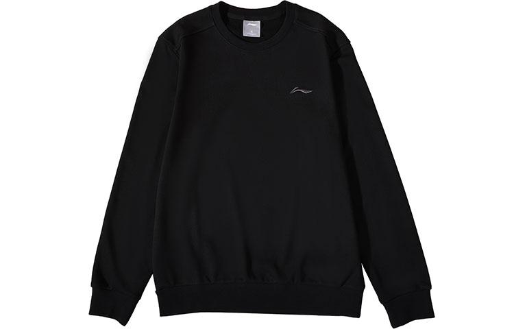 Li Ning Training Series Sweatshirts Men s Standard Black Crew Neck Moderate Mock Two Piece AWDS799-1 L