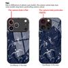 Turtle Dolphin Pattern Tempered Glass Phone Case Suitable for iPhone 17 16 15 14 13 12 11 Pro Max Plus Shockproof Back Cover