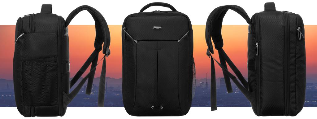 PTN BOCIAN-6408 Black Travel Backpack