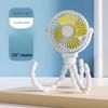 Silent Octopus Clip-On Baby Stroller & Desktop Fan with Sturdy Suspension