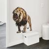 3D Realistischer Brüllender Löwe Wandaufkleber Selbstklebend Abnehmbar für Schlafzimmer Wohnzimmer Eingang Hintergrundwand Dekoration