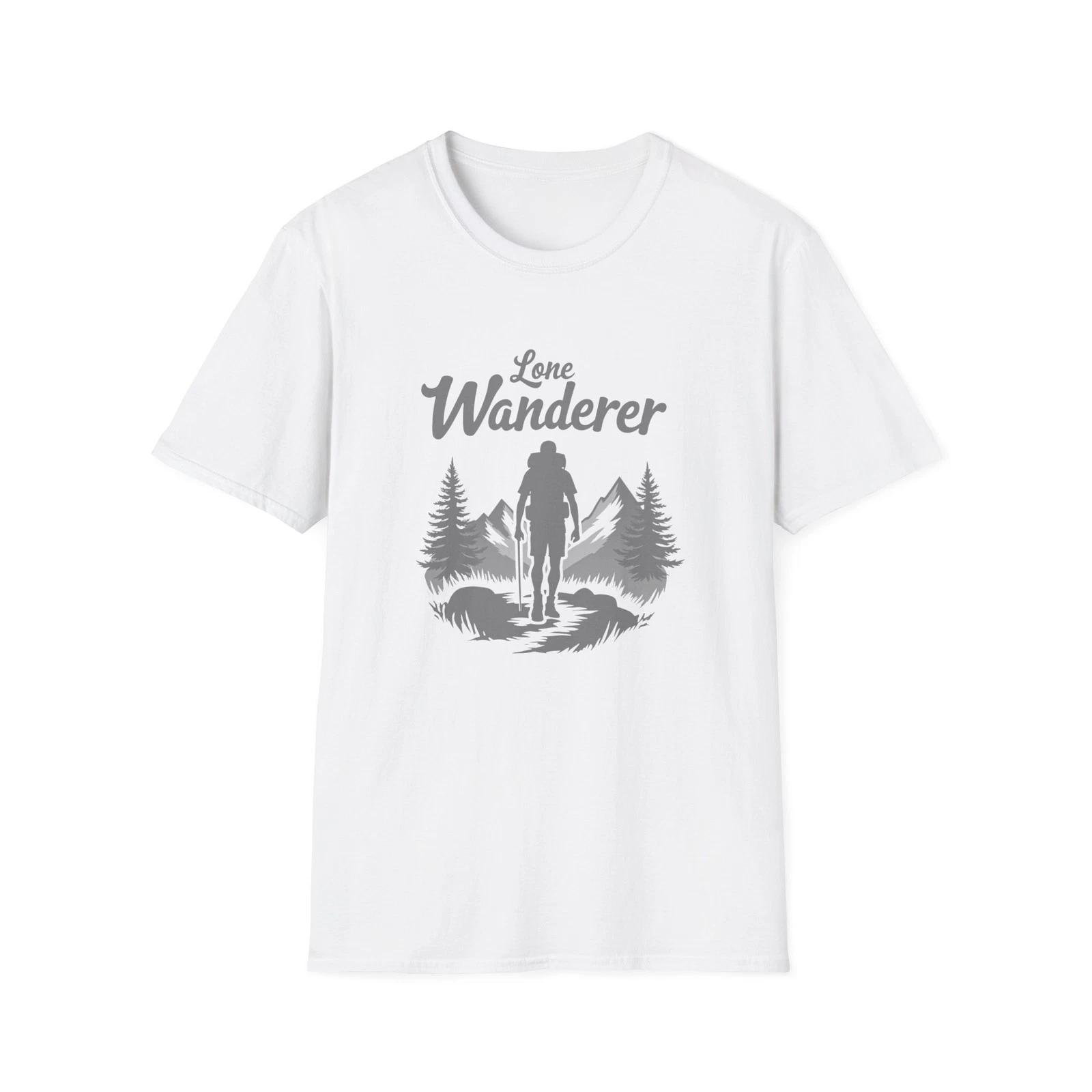 Lone Wanderer T-Shirt | Hiking Forest Silhouette XL