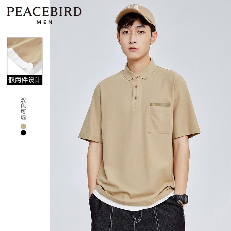 Peacebird Men s Casual Short Sleeve Polo Shirt M