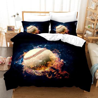 Quilt Cover Bedding Three-Piece 3D Digital Printing Campus Sports Baseball Kit