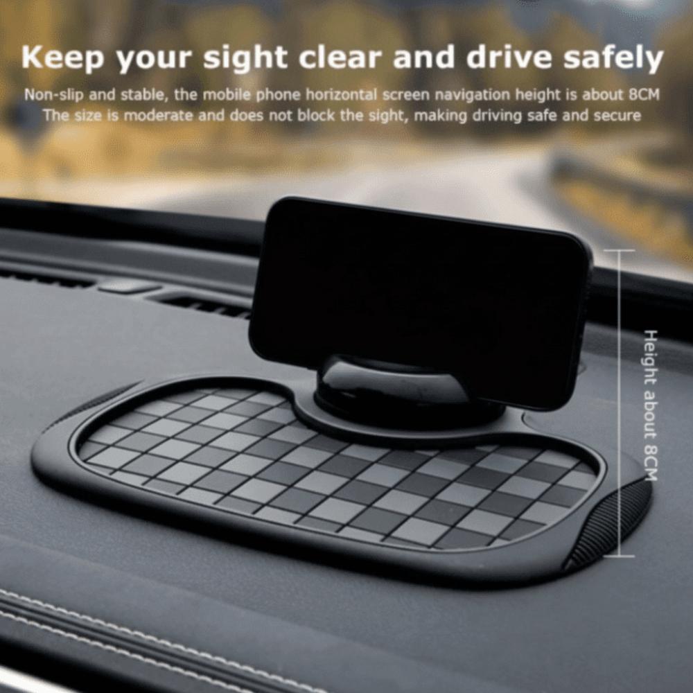 Multi-Function Grid Dashboard Mount Three-In-One Design Phone Holder Vehicle Dashboard