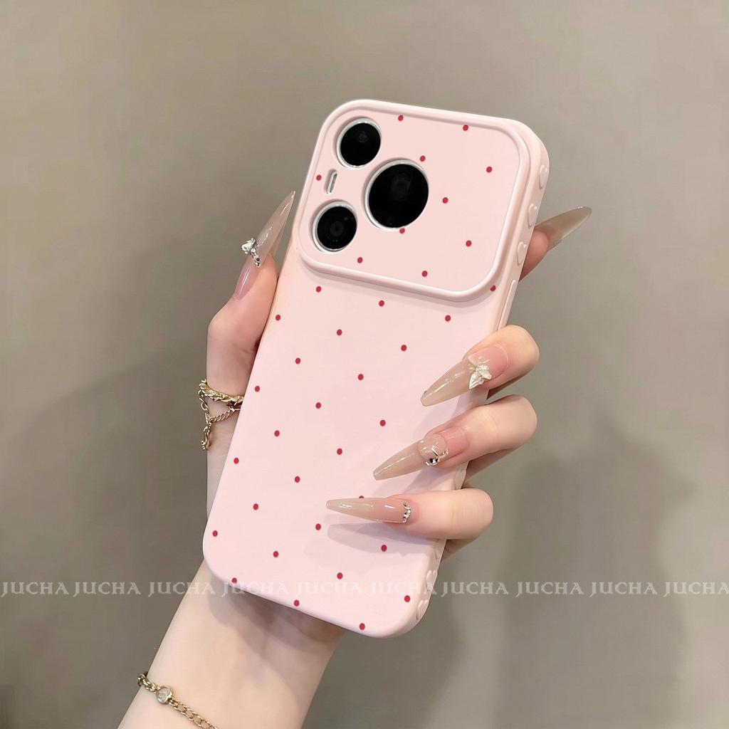 Applicable to Huawei pura11 mobile phone case female anti-drop p11pro lens all-inclusive personalized Korean polka dot sleeping kitten