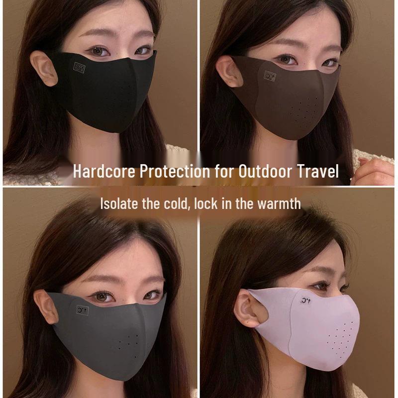 3D Gesichtsschlankheits Wintermaske: Winddicht, Atmungsaktiv, Augeneckenschutz für das Laufen bei Kälte.
