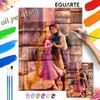 Tangled Rapunzel Flynn Rider Paint By Numbers Hand Painting Kit. Wall Home Decor Gift