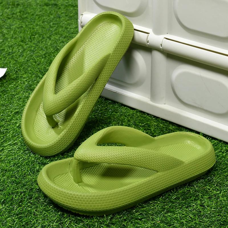 Zehentrenner Herren und Damen Sommer Rutschfest Outdoor Lässig Leicht Strandsandalen Dicke Sohle Haus Badeschuhe