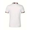 Nové pánske módne tričko s golierom, slim-fit, polokošeľa s krátkym rukávom, pánsky top