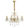 American Crystal Copper Chandelier - Elegant European Candle Style for Living, Dining, and Bedroom