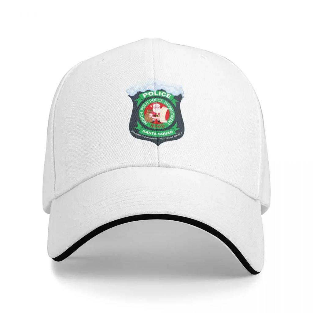 North Pole Police Department Santa Squad Badge Baseball Cap Sunscreen sun hat Unique hats Mens Luxury Womens