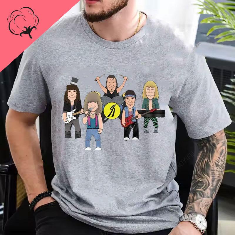 Rock Music Inspired Camiseta Music Lovers Cotton Clothes Crewneck Classic Retro Humor Funny Printed Tee