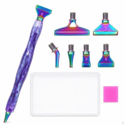 Diamond Painting Pen Kit with Threaded Tips for DIY Craft Purple
