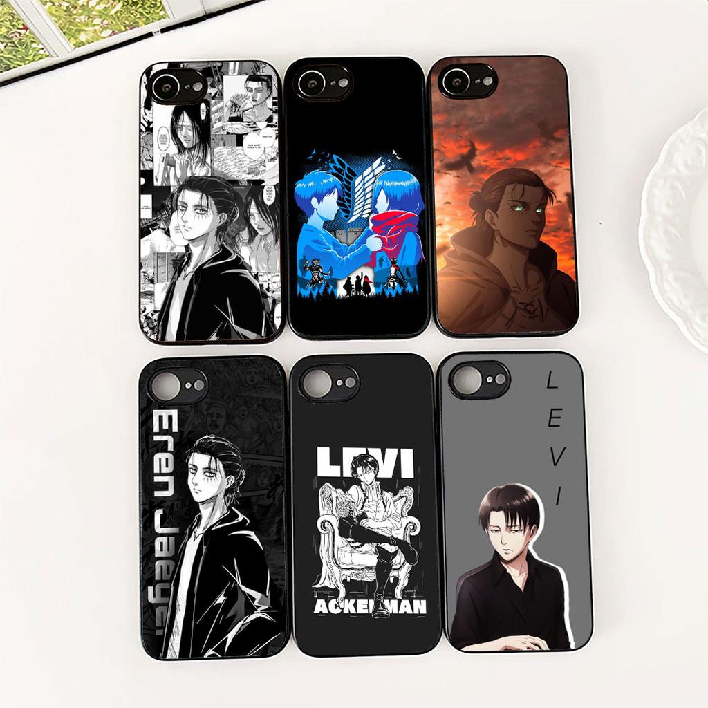 Eren Jaeger Levi Attack On Titan Phone Case for Apple iPhone 17 16 14 15 Plus Pro Max 16E ProMax + 15Plus 15+ 16+ Cover