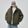 Men's Winter Stand Collar Down Jacket - Warm, Thickened, American Style, Outdoor Workwear