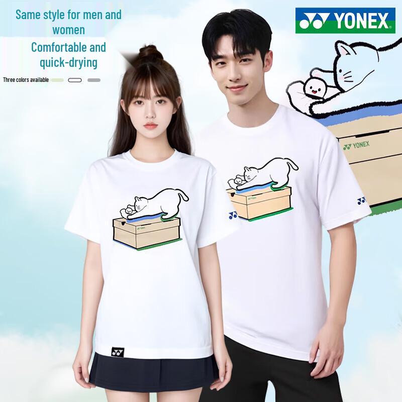 YONEX YY Quick-Dry Breathable Badminton Short Sleeve Shirt L